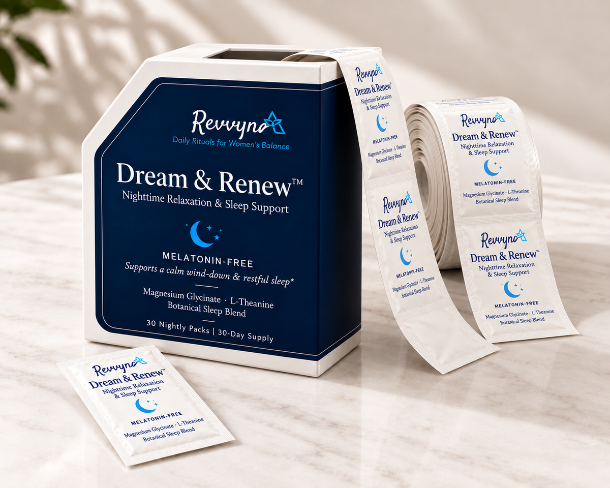 Dream and Renew box with pre-portioned nightly sachets